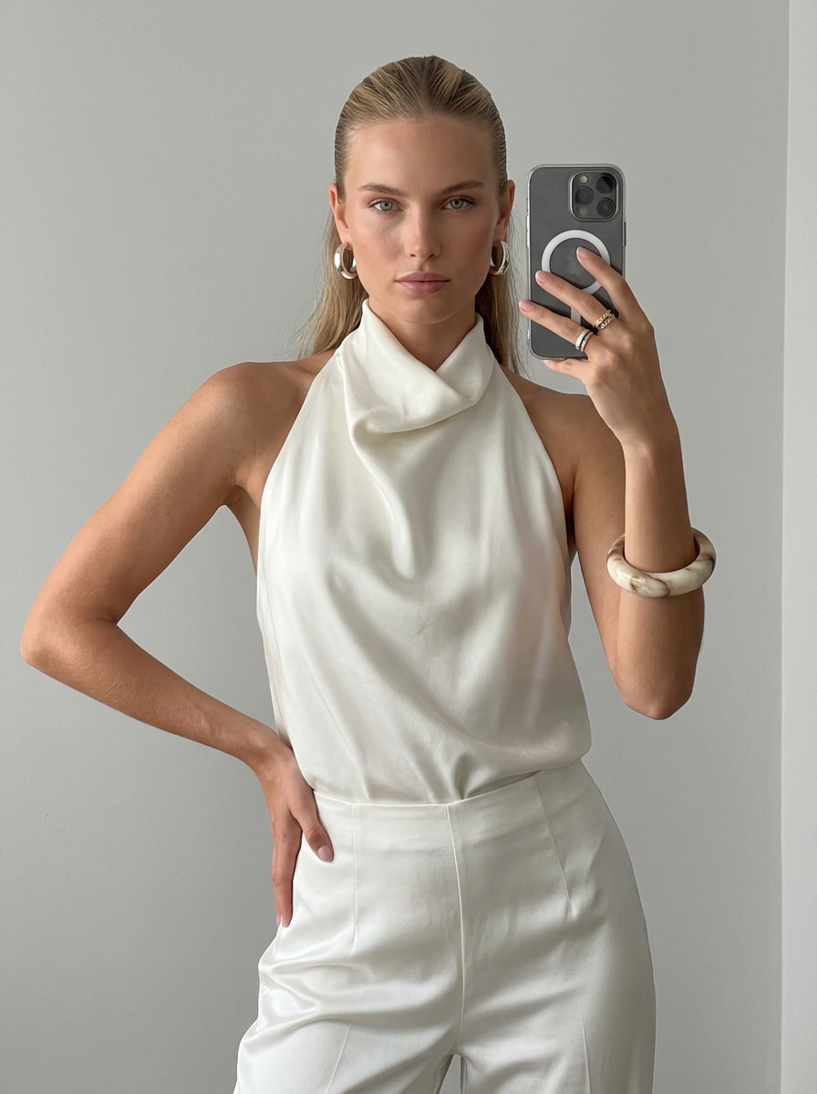 The Satin Halter Top