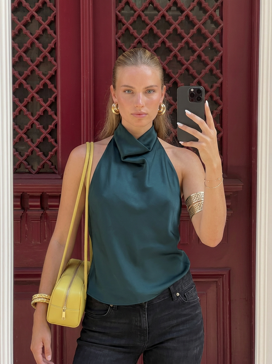 The Satin Halter Top