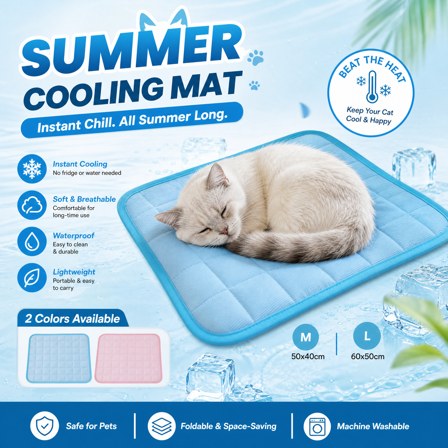 Cooling Mat for Pets – Summer Comfort for Cats & Dogs